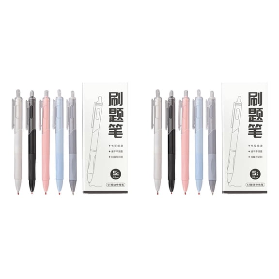 10 Pack Gel Pens 0.5mm Fine Point, Morandi Retractable Ballpoint Pens Smooth Writing, Black Ink No Smudge for Journaling - Mixed Colors