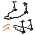Black 2 PCS, Motorcycle Front & Rear Stand, Front Rear Combo Stand ...