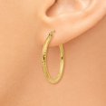 thumbnail image 3 of 14K Yellow Gold Earring Hoop Women'S 25 mm Diamond-Cut 2Mm Round Tube Earrings, 3 of 4