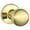 Polished Brass, variant on Dexter by Schlage J10CNA620 Corona Hall and Closet Knob, Antique Pewter