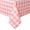 Peach Pink and White, variant on Royal Blue Checkered Tablecloth Rectangle - Wrinkle Resistant, Stain Resistant and Waterproof Gingham Table Cloth for Kitchen, Dining and Picnic, 60 x 120 Inch