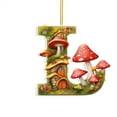 thumbnail image 4 of Holloyiver 26 Initial Letters Mushroom Small Pendant, Acrylic Personalized 26 Letters Mushroom Hanging Ornament, Flat Acrylic Car Pendant Home Decoration Pendant, 4 of 9