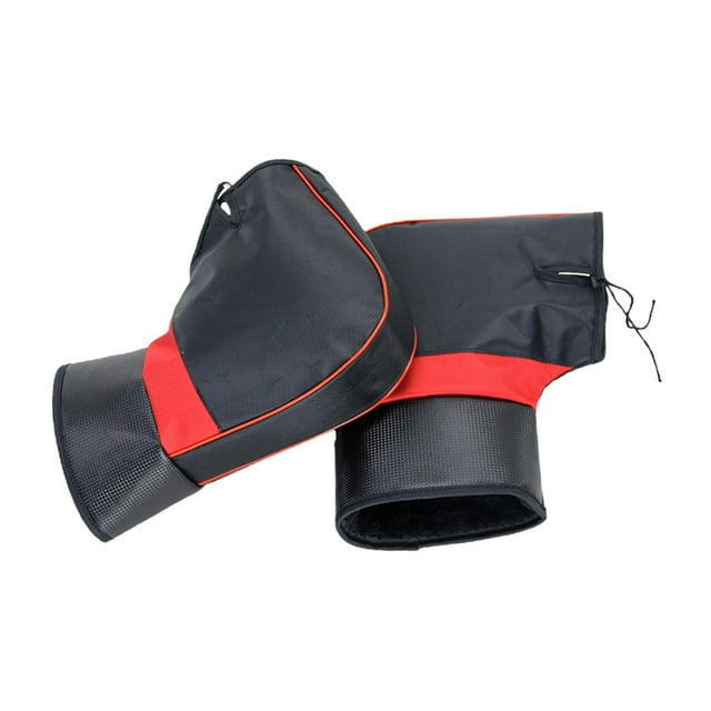 Protector de manos para manillar de motocicleta a prueba de viento, cuero PU, mantiene las manos calientes 35cmx28cm Zulema Manoplas de manillar