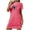 Hot Pink, variant on Tnhcen Women's Oversized Short Nightgown Printed Round Neck and Short Sleeves Dress Pajamas Long Sleeve Nightgowns for Women Nightwear for Ladies Comfywear Lounge/Sleepwear
