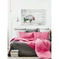thumbnail image 6 of Parvez Taj Snow Buffalo White Wood Wall Art, 6 of 7