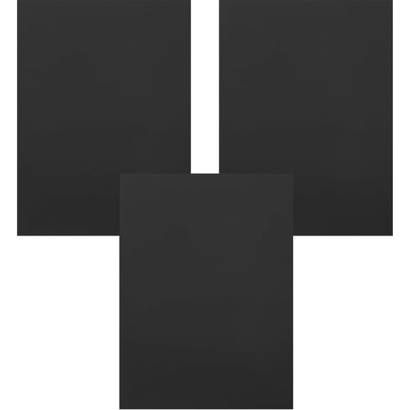 ETHZZLE 3Pcs Black Aluminum Plates with Anodized Finish Precision Cut Metal Sheets for Signage DIY