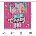 thumbnail image 2 of JOJO Siwa-theme 4-Piece Shower Curtain Set with Rugs, Waterproof Bathroom Decor Set Includes Bath Mat, U-Shaped Rug, Toilet Lid Cover and Curtain with Hooks, 2 of 6