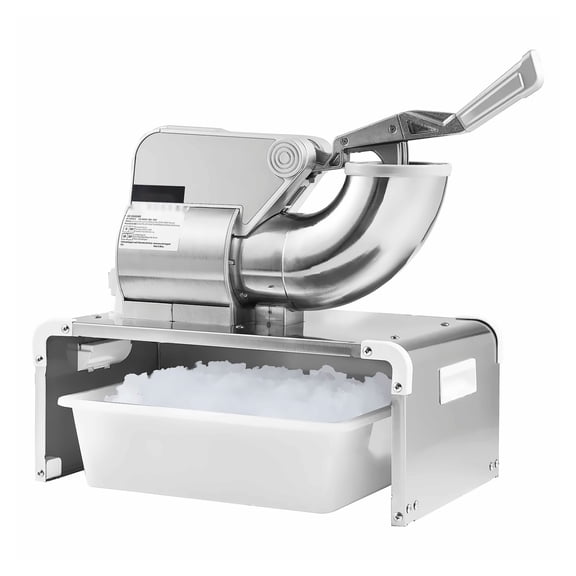 Ice Crusher Machine, 661lbs/hr Electric Snow Cone Maker, Stainless Steel Shaved Ice Machine, 300W Ice Shaver for Margaritas, Home & Commercial Use