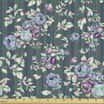 thumbnail image 2 of Ambesonne Flowers Fabric by the Yard Upholstery, Pattern of Blooming Roses, 2 Yards, Multicolor, 2 of 5