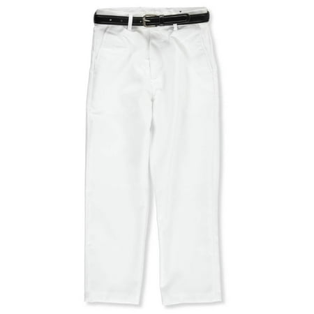 Vittorino Boys' Belted Flat Front Dress Pants