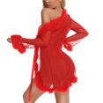 thumbnail image 4 of Gibobby Conjunto de lencería Lencería sexy para mujer, lencería de encaje floral, de una pieza, exótica, traviesa, con tirantes, lencería de peluche(C, G), 4 of 4
