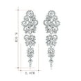 thumbnail image 7 of Ayyufe Women Long Dangle Chandelier Earrings Engagement Bridal Rhinestone, 7 of 7