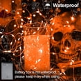 thumbnail image 4 of Halloween Decorations Orange String Lights with Timer  2Pack Total 100LED 32.8Ft Indoor Fairy Lights Battery Operated Copper Wire, 4 of 6