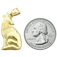 thumbnail image 3 of 14K Gold Howling Coyote Pendant, 3 of 5