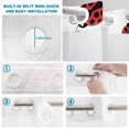 thumbnail image 3 of No Hook Shower Curtain with Built-in Rings - Red Ladybug Washable Waterproof Fabric Bathroom Curtains for Hotel,Rentals, Stall 54 X 78 Inch , Red Black Polka Dot, 3 of 9