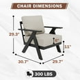 thumbnail image 3 of EAGLE PEAK Urban Slate Modern Patio Accent Chair Set of 4 with Thick Cushions, Black/Beige, 3 of 8