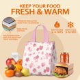 thumbnail image 5 of Pioneer Flower Floral Print Pattern Insulated Lunch Bag for Women & Adults,Large Portable Soft Cooler Lunch Bag,Thermal Food Storage Tote with Pearl Cotton,8.66L,8.75x5.75x9.5 Inch, 5 of 6