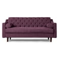 thumbnail image 2 of Sofá Cama Makora Ilios Con Memory Foam, Color Morado, Velvet Respaldo Reclinable De 3 posiciones., 2 of 8