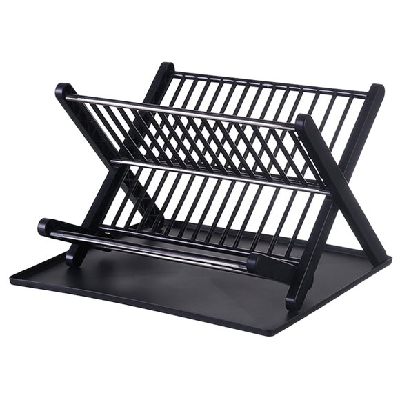 FOLOYORI 1Jgo Estante Para Plegable Negro Con Práctico Para Cocina