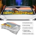thumbnail image 3 of Yiaed Horse Sunflowers Print Car Windshield Sunshade Front Auto Car Front Window Sun Shade Foldable Sun Visor Shield Cover Auto Accessories for Sedan SUV Truck-Small, 3 of 5