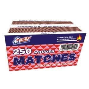 Quality Home 250 Wooden Matches, One box of 250 safety 