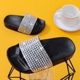 thumbnail image 6 of Kids Flip Flops Sandals Toddler Girls Shining Slides Soft Bottom Anti Slip Shower Beach Pool Shoes Slip on Summer Slippers Black 1.5M(35), 6 of 9