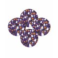 thumbnail image 7 of 15 Inch Round Placemats Set of 4, Halloween Purple Non Slip Heat Insulation PP Table Mats, Black White Ghost Orange Skull Pumpkin Washable Place Mats for Kitchen Dining Party Table Decor, 7 of 7