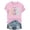 Pink, variant on Tnhcen Women's Easter Bunny Print Graphic Tee Casual Short Sleeve Round Neck Plus Size S-3XL Cotton Spandex Polyester Stretchy Comfortable Spring Holiday Wear