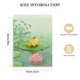 thumbnail image 2 of Acheng Wall Art Cute Pond Lotus Frog Chick Gifts Birthday Gifts Decorations Cute Pic Canvas Poster Printing Decor for Living Room Kids Bedroom  16x20 in, 2 of 5