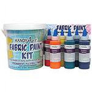 Handy Art® by Rock Paint Fabric Paint, Regular Colors, Nine 4 oz bottles