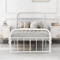 thumbnail image 1 of AUFANK Classic Metal Platform Bed Frame, Twin, White, 1 of 6