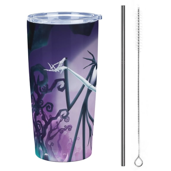 Stainless Steel Tumbler Cup 20 oz with Lid for The Nightmare Before ChristmasDouble Walled Insulated Travel Coffee Cup Keeps Drinks Cold & Hot