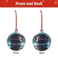 thumbnail image 2 of Cauagu Astronaut Helmet Reflections Pattern Acrylic Christmas Pendant,1-Pack Christmas Ornaments Xmas Tree Decor Christmas Décor with Ribbon Cute Tree Hanging for Party Favors-Round Shape, 2 of 7