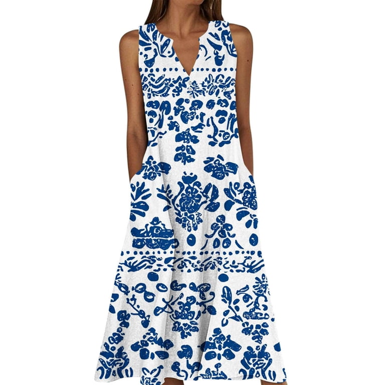 boho summer dresses for older women Yeaiivve Summer Dresses for Older Women Trendy Boho Tunic Tank Dress Button V Neck Sleeveless Causal Dresses Swing Shift Dress with Pockets Black,