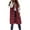 Wine, variant on Shadoumai Long Puffer Vest for Women with Hood Thickened Packable Sleeveless Extended Long Vest for Fall & Winter
