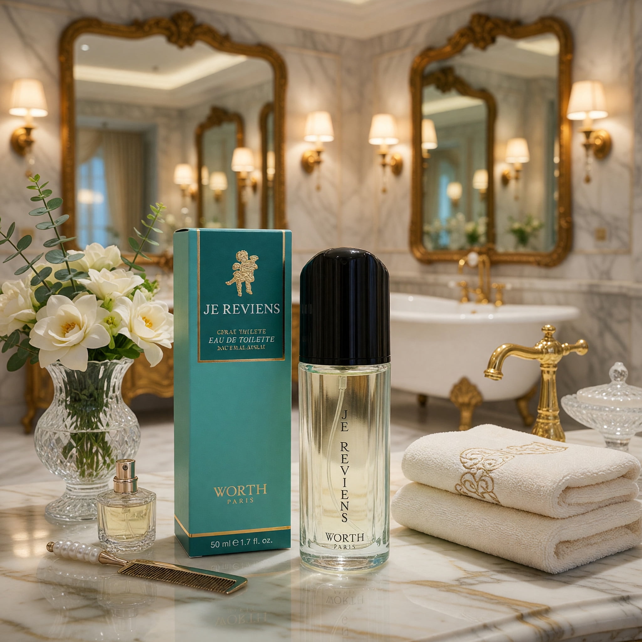Worth Paris, Je Reviens, Pink, 1.69 oz EDT Spray with Floral Notes