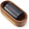 thumbnail image 1 of Acacia wood cheese grater, black multifunctional stainless steel fruit and vegetable cheese grater box, grater, kitchen tool(Without Handle), 1 of 5