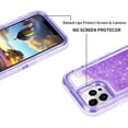 thumbnail image 5 of Entronix iPhone 12/12 Pro Heavy Duty Glitter Case for Girls Women Liquid Bling Sparkle Shining Glitter Luxury Shockproof Quicksand Soft TPU Cover for iPhone 12/12 Pro 6.1" Purple, 5 of 9