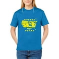 thumbnail image 2 of The Season Essentials All States Collection “United We Stand” 100% Cotton Unisex T-shirt Graphic Tee, Blue/Yellow, 2X-Large, 2 of 11