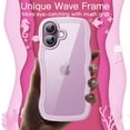 thumbnail image 2 of JETech Wavy Case for iPhone 17 6.3-Inch, Cute Wave Frame Curly Shape Shockproof Phone Cover (Purple), 2 of 6