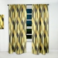 thumbnail image 2 of Designart 'Hexagon Retro Pattern II' Mid-Century Modern Curtain Panel, 2 of 5