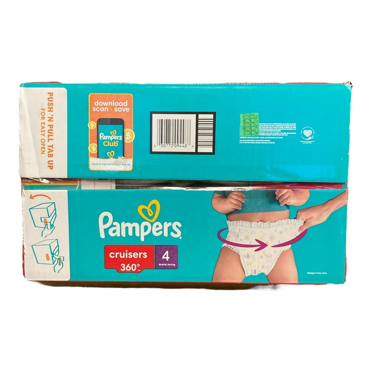 Pampers Cruisers 360 Active Baby Diapers, Gap-Free Fit, Size