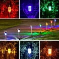 thumbnail image 3 of Luces solares para jardín Luces solares para jardín al aire libre LED de acero inoxidable - Luces impermeables para exteriores para patio, césped y caminos Paquete de luces coloridas de 12 JAMW Sencillez, 3 of 5