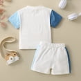 thumbnail image 4 of TAIAOJING Toddler Kids Color Blocking Graphic Print T-Shirt & Contrast Trim Shorts Outfits Sets Casual Playwear Two Piece Outfits Sets Boho 3-4Y, 4 of 7