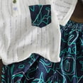 thumbnail image 3 of Toddler Boys Cotton Clothing Sets 6-12 Months 12-24 Months 2t 3t 4t 5t 6t 7t Children Short Sleeve Tee And Shorts(Navy,4-5 Years), 3 of 3