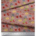 thumbnail image 3 of Soimoi Cotton Duck Fabric Mix Fruits Printed Fabric 1 Yard 56 Inch Wide, 3 of 3