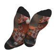 thumbnail image 5 of KLL Adorable Kitten In Kimono Print Cool Socks Men's Women's Crew Socks Funny Crazy Novelty Stockings, 5 of 7