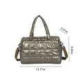 thumbnail image 3 of Vikakiooze Women's Tote Bag Large Shoulder Bag,Tote Padded Winter Handbag Space Tote Bag Feather Shoulder Bag Shopping, 3 of 6