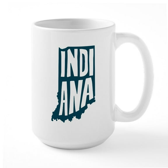 CafePress - Indiana - 15 oz Ceramic Large White Nolvety Mug