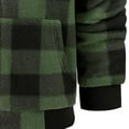 thumbnail image 3 of Handshe Men's Flannel Hooded Jacket, Plaid Full-Zip Warm Long Sleeve for Casual Outdoor and Everyday Wear, 3 of 4